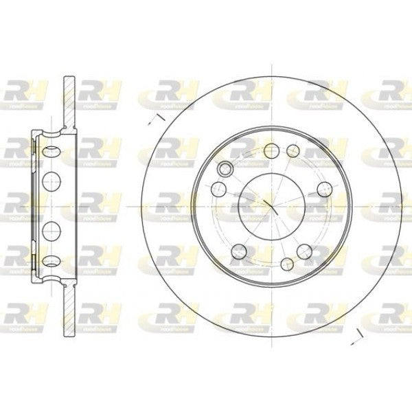 Juego de 2 discos de freno ROADHOUSE para Mercedes-Benz 190 2.0 1982–1984 - OEM 2014210812