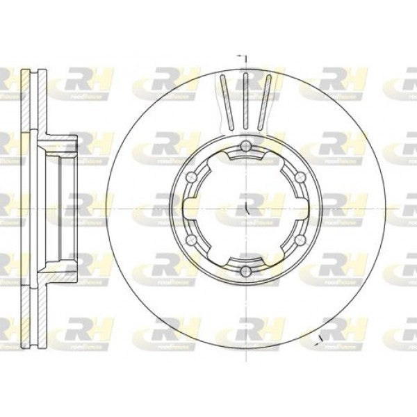 Juego de 2 discos de freno ROADHOUSE para NISSAN HCV Cabstar E 105.35, 110.35, 110.45 1998–2006 - OEM 061003680