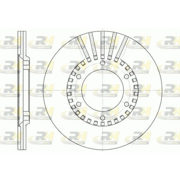 Juego de 2 discos de freno ROADHOUSE para NISSAN Patrol GR IV / Safari 2.8 TD 1995–1998 - OEM 40206C7000