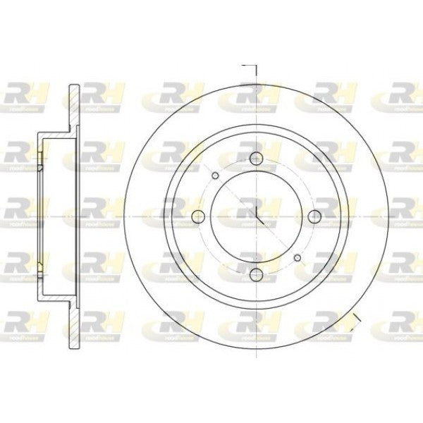 Juego de 2 discos de freno ROADHOUSE para MITSUBISHI Carisma 1.6 1995–2006 - OEM MB699288