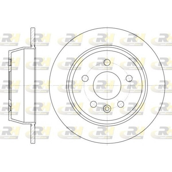 Juego de 2 discos de freno ROADHOUSE para Mercedes-Benz Clase V I V 200 1997–2003 - OEM 6384230112