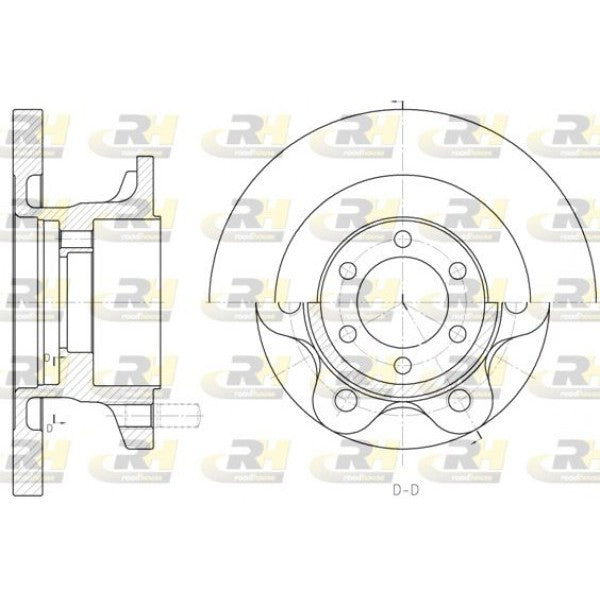 Juego de 2 discos de freno ROADHOUSE para IVECO HCV Daily II Box body / Van / SW Van 30.8 1991–1999 - OEM 1908772
