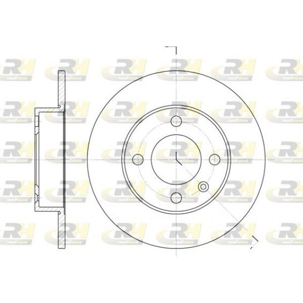 Juego de 2 discos de freno ROADHOUSE para SEAT Arosa 1.4 16V 2000–2004 - OEM 6N0615601A