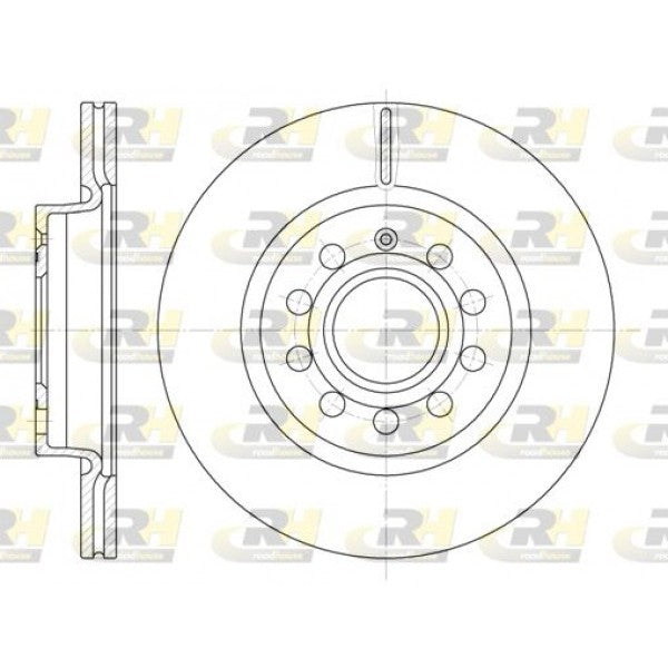 Juego de 2 discos de freno ROADHOUSE para AUDI A3 II 1.2 TSI 2010–2012 - OEM 1K0615301AC