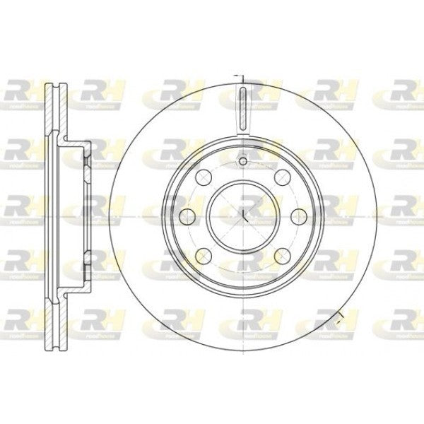 Juego de 2 discos de freno ROADHOUSE para OPEL Corsa C 1.0 2000–2003 - OEM 569021