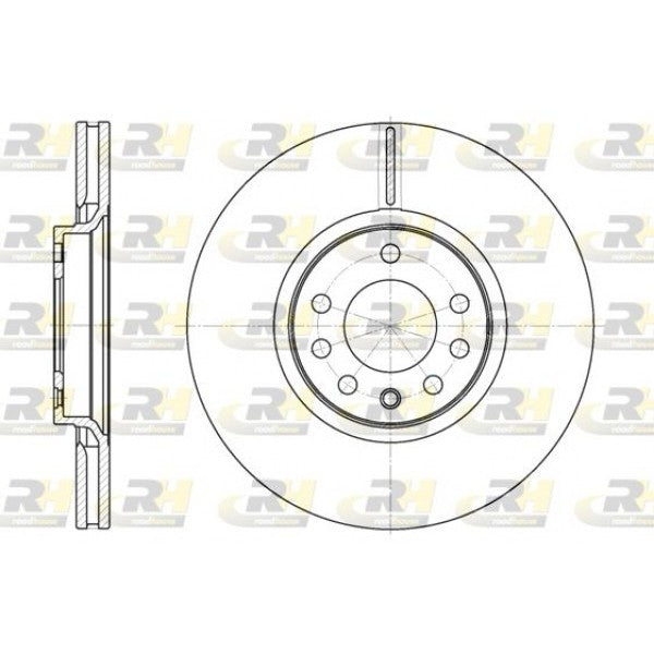 Juego de 2 discos de freno ROADHOUSE para OPEL Adam 1.4 S 2014–2019 - OEM 1688144880