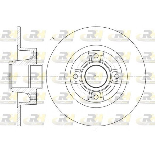 Juego de 2 discos de freno ROADHOUSE para RENAULT Clio II / Lutecia 1.2 16V 2006 - OEM 7701207823