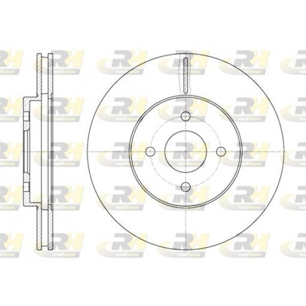 Juego de 2 discos de freno ROADHOUSE para FORD Focus I ST170 2002–2004 - OEM 4328921