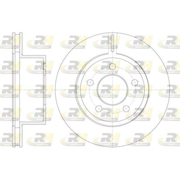 Juego de 2 discos de freno ROADHOUSE para JEEP Cherokee II 2.1 D 4x4 1986–1992 - OEM 05015965AA