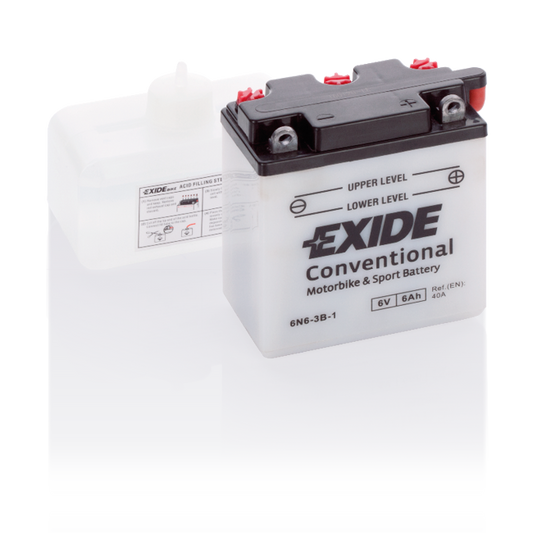 Batería Exide 6N6-3B-1 Moto Conventional 6 V 6 Ah