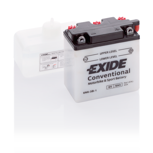 Batería Exide 6N6-3B-1 Moto Conventional 6 V 6 Ah