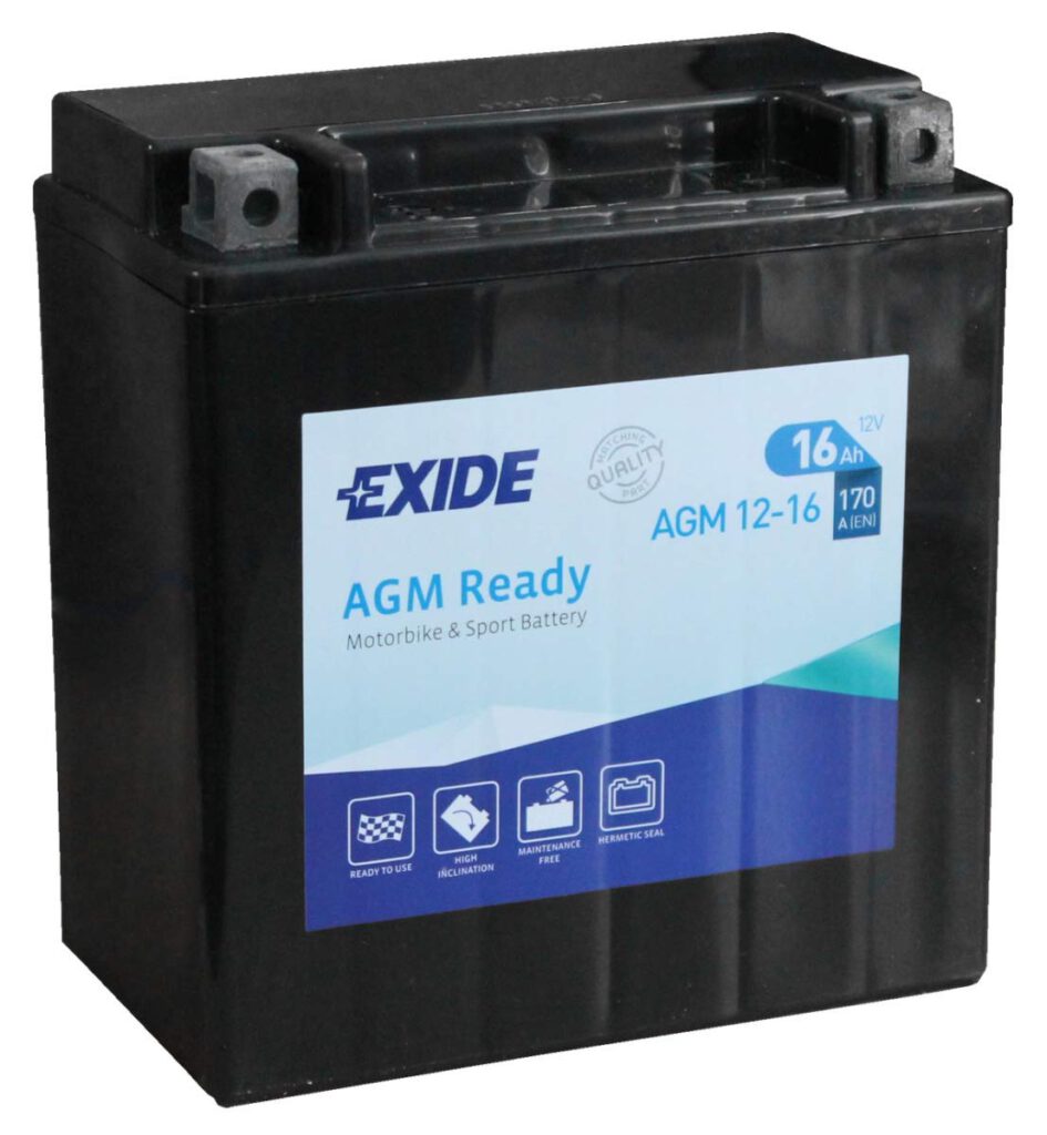 Batería Exide AGM12-16 Moto AGM Ready 12 V 16 Ah