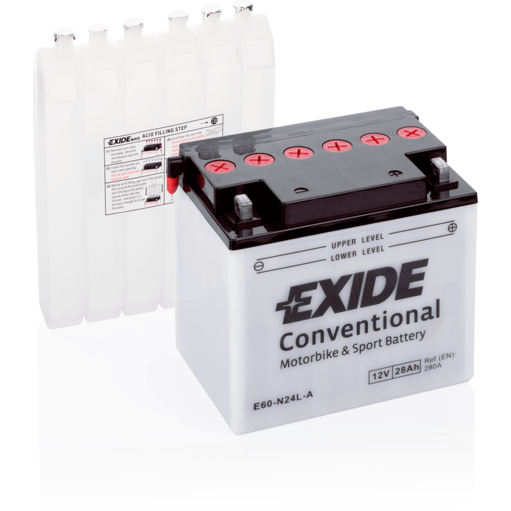 Batería Exide E60-N24L-A Moto Conventional 12 V 28 Ah