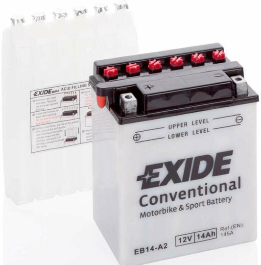 Batería Exide EB14-A2 Moto Conventional 12 V 14 Ah