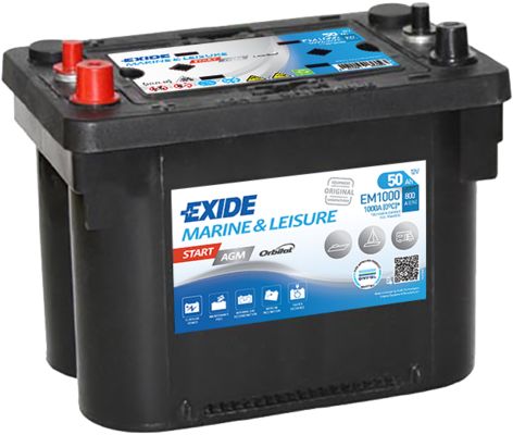 Batería Exide EM1000 Marine Start AGM 12 V 50 Ah