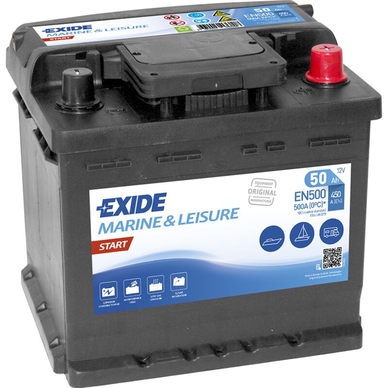 Batería Exide EN500 Marine Start 12 V 50 Ah
