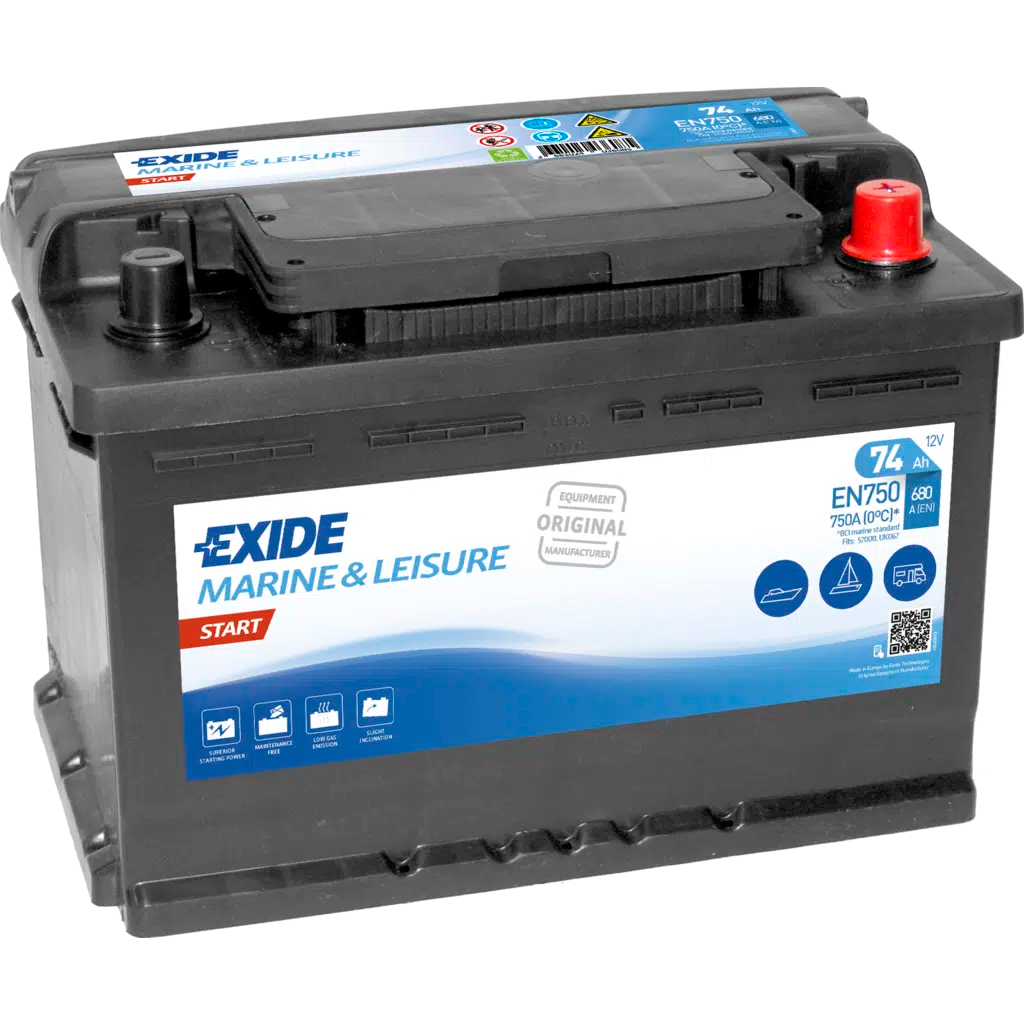 Batería Exide EN750 Marine Start 12 V 74 Ah