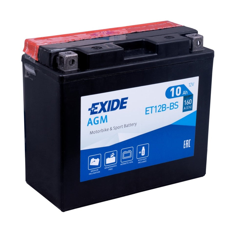 Batería Exide ET12B-BS Moto AGM 12 V 10 Ah