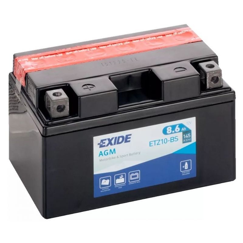 Batería Exide ETZ10-BS Moto AGM 12 V 8,6 Ah