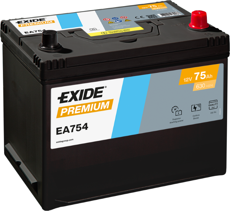 Batería Exide EA754 Premium 12 V 75 Ah