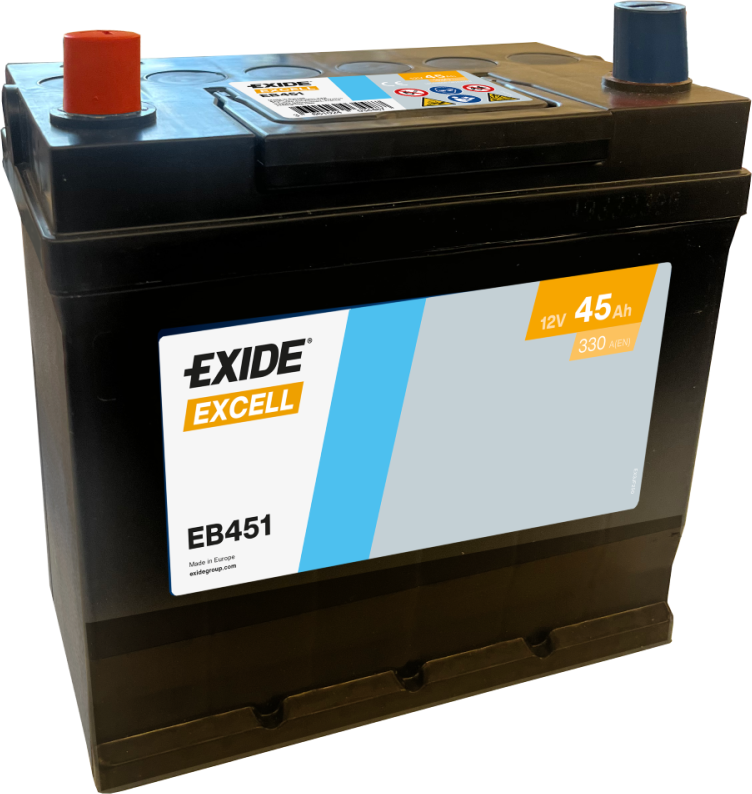 Batería Exide EB451 Excell 12 V 45 Ah