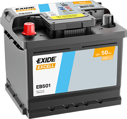 Batería Exide EB501 Excell 12 V 50 Ah