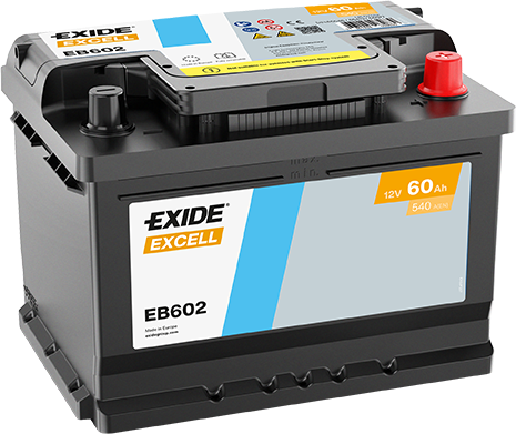Batería Exide EB602 Excell 12 V 60 Ah