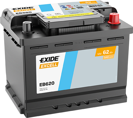 Batería Exide EB620 Excell 12 V 62 Ah