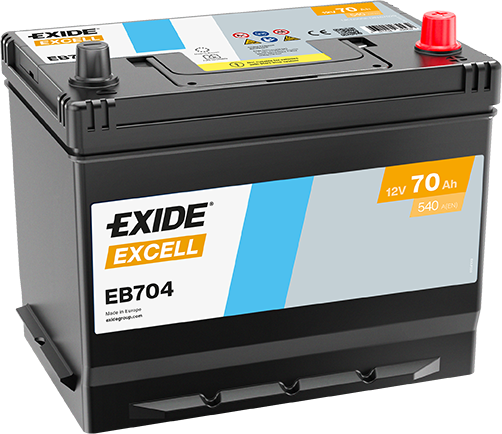 Batería Exide EB704 Excell 12 V 70 Ah