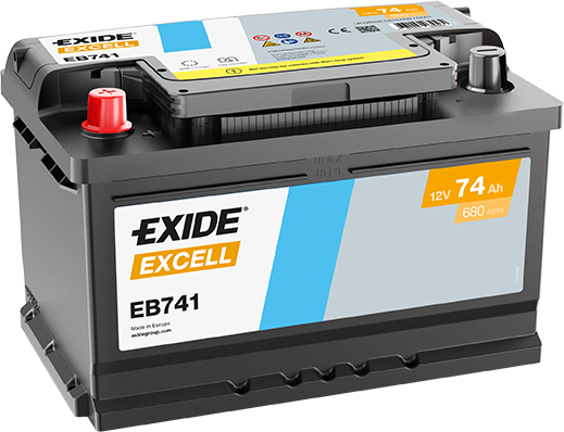 Batería Exide EB741 Excell 12 V 74 Ah