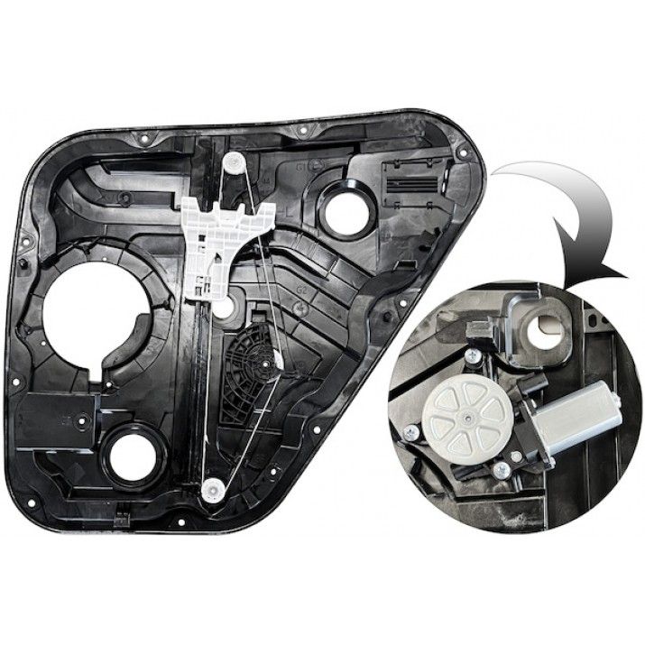 Elevalunas eléctrico trasero con panel, 5 puertas, con motor — HYUNDAI TUCSON (desde 09/2015) - izquierdo
