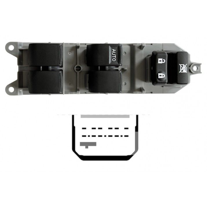 Mando de puerta delantera de 4 botones y 15 pines — TOYOTA AURIS/RAV4 (desde 03/2006) - izquierdo