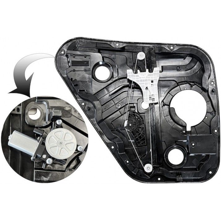 Elevalunas eléctrico trasero con panel, 5 puertas, con motor — HYUNDAI TUCSON (desde 09/2015) - derecho