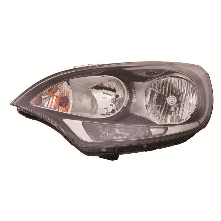 Faro con regulación eléctrica, interior negro y luz diurna H7/H1/PY21W/P21/5W — KIA RIO (desde 2011) - derecho