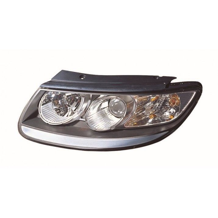 Faro con regulación manual/eléctrica e interior negro — HYUNDAI SANTA FE (desde 2006) - izquierdo
