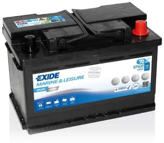 Batería Exide EP600 Marine Dual AGM 12 V 70 Ah