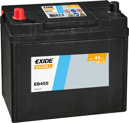 Batería Exide EB455 Excell 12 V 45 Ah