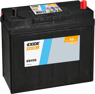 Batería Exide EB456 Excell 12 V 45 Ah