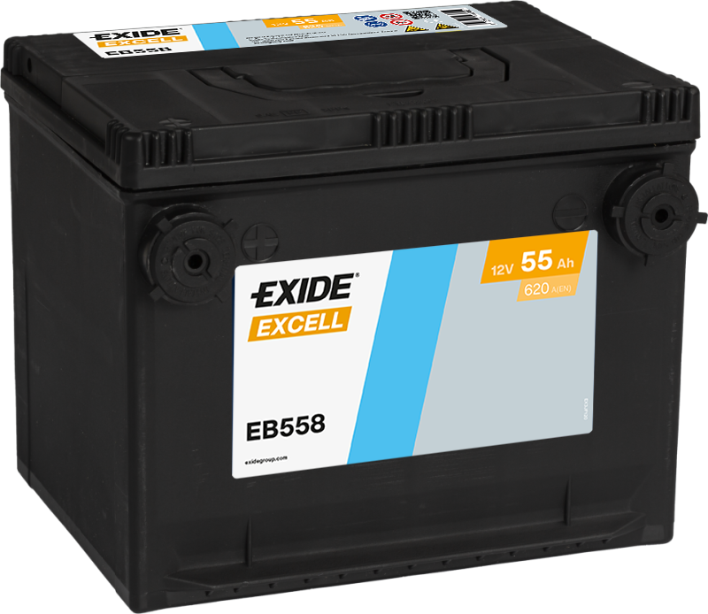 Batería Exide EB558 Excell 12 V 55 Ah