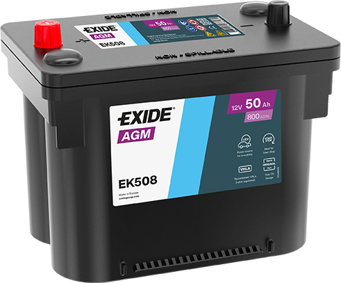Batería Exide EK508 AGM Start-Stop 12 V 50 Ah