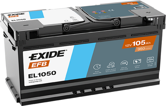 Batería Exide EL1050 EFB Start-Stop 12 V 105 Ah