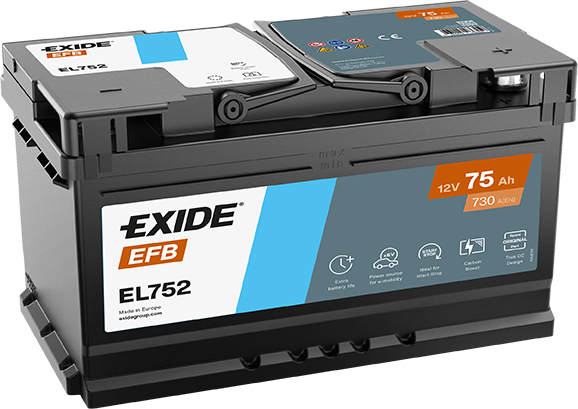 Batería Exide EL752 EFB Start-Stop 12 V 75 Ah