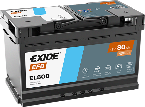 Batería Exide EL800 EFB Start-Stop 12 V 80 Ah
