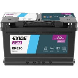Batería Exide EK820 AGM Start-Stop 12 V 82 Ah