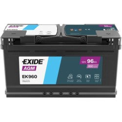 Batería Exide EK960 AGM Start-Stop 12 V 96 Ah