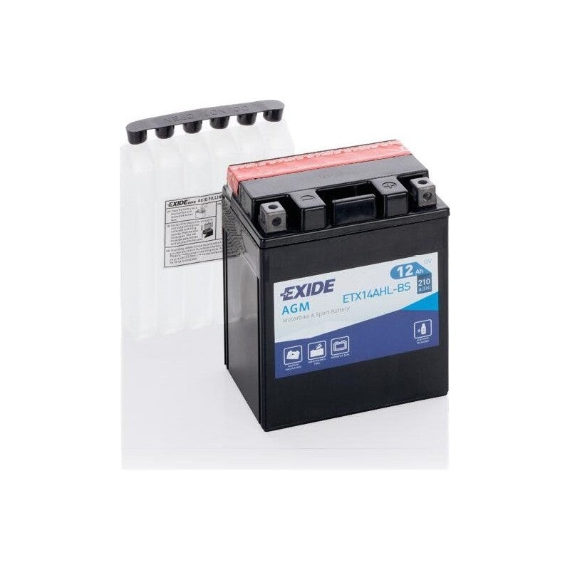 Batería Exide ETX14AHL-BS Moto AGM 12 V 12 Ah