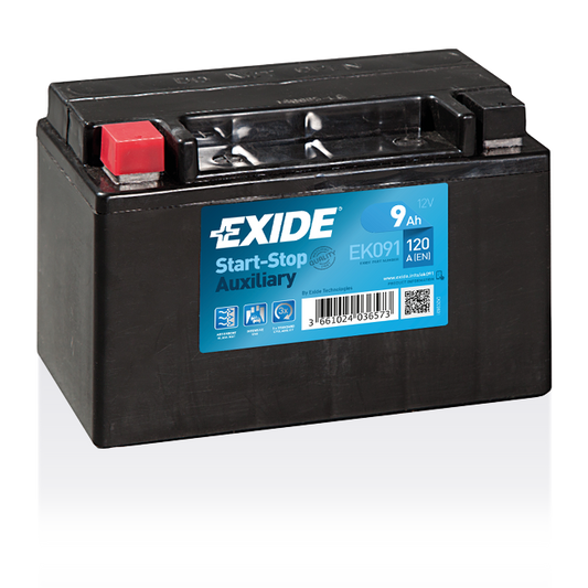 Batería Exide EK091 Auxiliar AGM 12 V 9 Ah