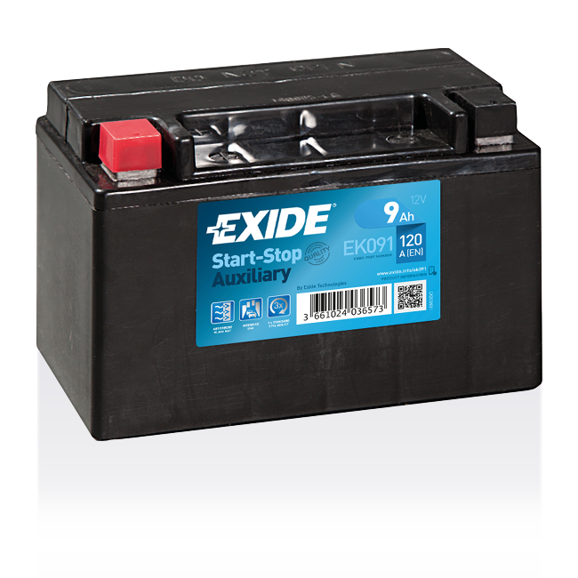 Batería Exide EK091 Auxiliar AGM 12 V 9 Ah