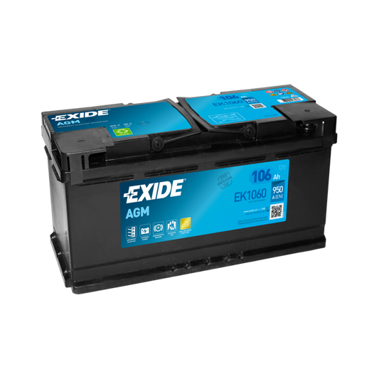 Batería Exide EK1060 AGM Start-Stop 12 V 106 Ah
