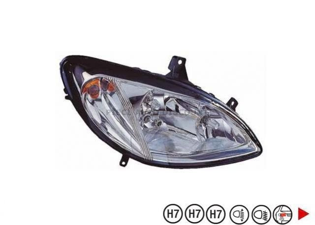 Faro delantero Mercedes Vito W639 2003–2010 H7+H7+H7 - derecho